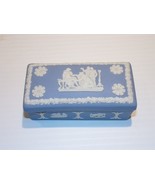 Wedgewood Jasperware Vesta Blue Match Trinket Box Made in England  - $44.99