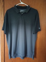 Nike Golf Tour Performance Dri Fit Polo Shirt Black Gray Mens Size M 639952* - £9.28 GBP