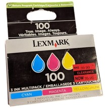 Lexmark 100 Tri Color Cyan Magenta Yellow Cartridge for Inkjet Printers - $29.70