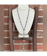 New Boutique Faux Navajo Style Pearl Lariat Necklace Faux White Pearl We... - $43.75 CAD