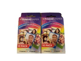 Polaroid 2x3&quot; Premium Zink Paper Random Rainbow Borders 2- 10 Packs New,... - £14.07 GBP