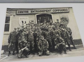 Vintage Photo of US Soldiers in Front of the Centre Entrainement Command... - $18.95