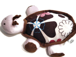 National Entertainment Network Retro Turtle Plush Doll Stuffie Brown  Pink 13&quot; - £11.76 GBP