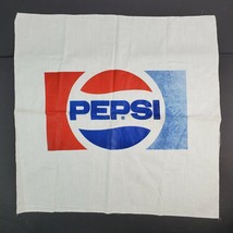 Vintage Pepsi Cola 1980&#39;s Cotton Bandana Flag Handkerchief 21&quot; x 22&quot; Flag - £15.63 GBP