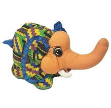 9&quot; Vintage Avon Products Aztec Pattern Orange Elephant Stuffed Animal Plush Toy - £74.07 GBP