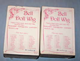 Lot of 2 Bell Doll Wigs-9-10 inch-Melanie-Strawberry-Modacrylic Fiber-Lot 24 - £9.30 GBP