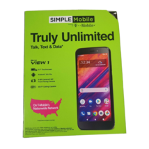 Simple Mobile Blu View  1,  4G LTE Prepaid Smartphone - Black - 16GB NEW - £29.34 GBP
