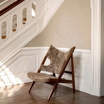 Customizable Knitting sherpa color Chair Lamb Velvet Designer Wool Leather Leisu - £649.57 GBP