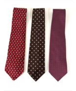 Brooks Brothes Tie LOT 3 100% Silk  Multicolor Brown Red Blue Yellow - $582.58 MXN