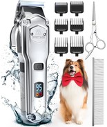 Dog Cat Pet Grooming Kit Rechargeable Cordless Hair Clipper Trimmer Shaver - £51.96 GBP