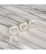 David Yurman Estate PC Tuxedo Button Set Sterling Silver DY413 - $345.51