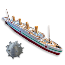 Full Color HMHS Britannic Model 12&quot;, Titanic Toy For Kids, Titanic Cake ... - $786.66 MXN