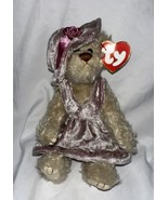 Vintage TY Attic Treasures DARLENE Teddy Bear In Rose Velvet Dress Hat 1... - £7.82 GBP