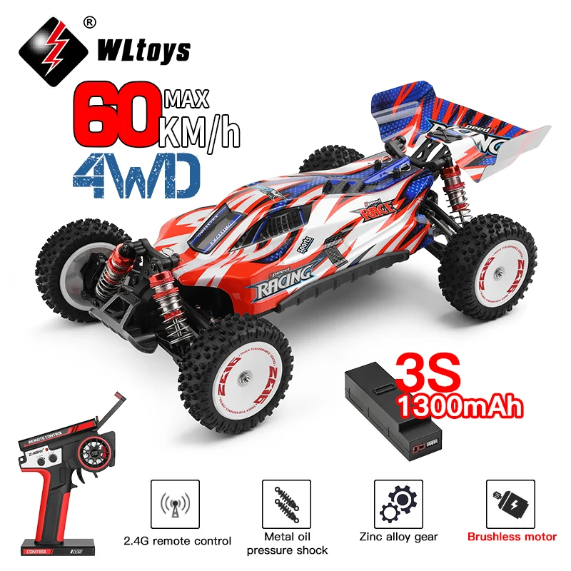WLtoys 124008 60KM/H 4WD RC Car 3S Professional Racing Car Brushless Electric - £136.81 GBP+