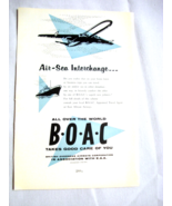 1960 Two Page Africa Ad B.O.A.C. Airlines &amp; Uganda Hotels LTD. - $12.32 CAD