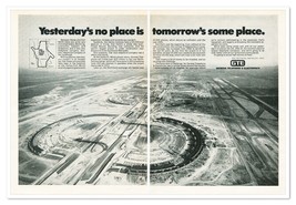 Print Ad GTE Dallas Fort Worth Airport Vintage 1973 2-Page Advertisement - £9.81 GBP