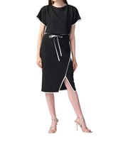 Joseph Ribkoff two tone slit dress in Black - $125.00