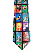 Warner Bros. Vintage Mens Tie Looney Tunes Stamp Collection Black - $294.95 MXN