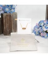 Kendra Scott Elisa Glittering Glass Gold Plated Pendant Station Necklace NWT - $1,166.78 MXN