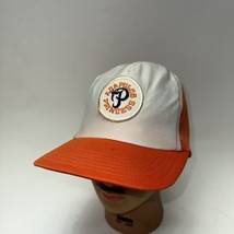 Vintage Acapulco Princess Patch Trucker SnapBack Hat Orange &amp; White - £11.79 GBP