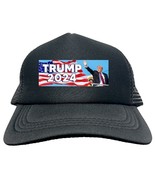 TRUMP WAVE FLAG MAGA 2024 FUNNY Trucker Hat Cap Foam Mesh Baseball HF0309 - $19.99