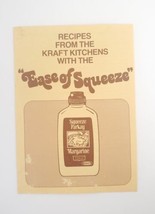 Recipes From The Kraft Kitchens With The Ease of Squeeze Recipe Pamphlet - £7.88 GBP