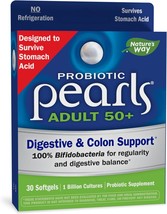 Nature&#39;s Way Probiotic Pearls for Men and Women 50+, Digestive and Colon Health  - £20.77 GBP