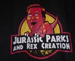 TeeFury Jurassic XLARGE &quot;Jurassic Parks &amp; Rex Creation&quot; Mash Up Parody B... - $15.00
