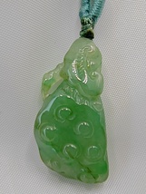 Icy Ice Fruit Green Burma Jadeite Jade Lotus Seed Pod Pendant # 33.35 carat # - £769.76 GBP