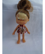  Greenbrier International Small Toddler Doll Brown Tan Rooted Hair 5&quot; Ru... - £1.35 GBP