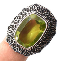 Peridot Vintage Style Handmade Christmas Gift Ring Jewelry 7.75&quot; SA 2012 - £3.99 GBP