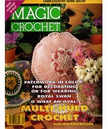 Magic Crochet Vintage Magazine Number 89 Multi-Hued Crochet Patchwork in... - $8.95
