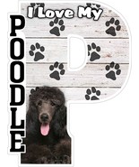 I Love My Poodle- Black Fridge Magnet - $10.92 CAD
