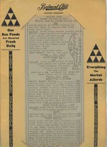 Belmont Cafe Menu Jackson Mississippi 1941 Dinners 40 Cents  - £69.63 GBP