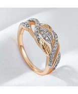 14K gold plated zircon engagement ring, diamonds, and designer rings. - $42.16