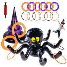 Halloween Ring Toss Game Inflatable Spiders WitchS Hat Toss Game For Kid... - £25.37 GBP