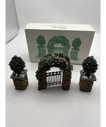 Dept 56 Stone Corner Posts with Holly Tree and Stone Archway Christmas #... - $17.41 CAD