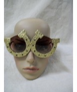 Glittery Gold Lucky Horseshoe Glasses Gambler Casino Vegas Baby Derby Ra... - $13.97 CAD