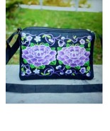 Women&#39;s Ethnic Embroidered Flowers Nylon Crossbody Bag Shoulder Bag - $17.55 CAD