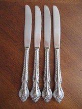 International Stainless 18/10 Countess 4x Dinner Knife Lot Pierced Floral - £7.58 GBP