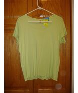 FRESH PRODUCE Top L Shoreline Green Garden Tee Baby Rib Top, NWT - $17.99