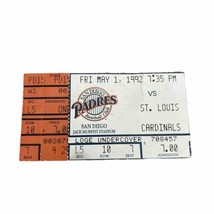 5/1/1992 St. Louis Cardinals @ SD Padres Ticket Stub Gwynn 2H McGriff HR 163 - $15.00