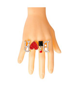 Radiant in Red: Double-D Finger Ring - $43.47 CAD
