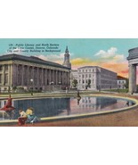 Public Library from Voorhees Pool Civic Center Denver Colorado CO Postca... - $2.99