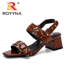 New Popular Spring Summer Women Sandals Fashion Metal Buckle Strap Hollow Out Ro - £41.63 GBP