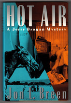 Jon L. Breen HOT AIR First edition 1991 Jerry Brogan Horse Racing Mystery F/F dj - £10.59 GBP