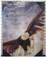Inspirational/Patriotic Textured American Eagle Print w/FDR Quote Box Frame - £9.43 GBP