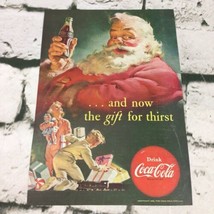 1952 Coca-Cola Print Ad Christmas Santa Claus Advertising Art - $9.89