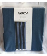 $43 Sonoma Goods for Life Ellison Ruffle Navy Blue Fabric Shower Curtain... - $17.97