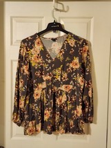 Torrid Size 3/3X  Baby Doll Floral Gauze Blouse - £15.23 GBP